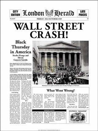 When did the stock market crash?